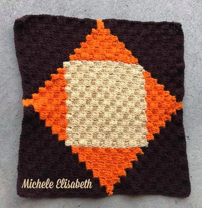 #1 Julia Quilt Square C2C Crochet Pattern