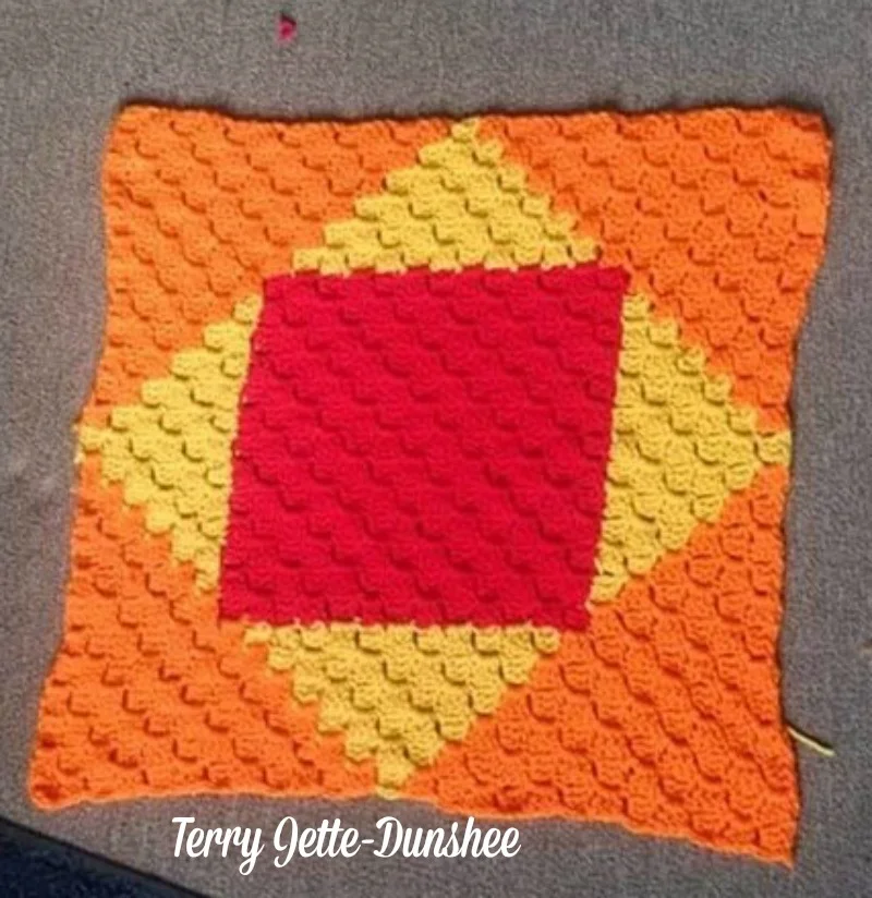 #1 Julia Quilt Square C2C Crochet Pattern