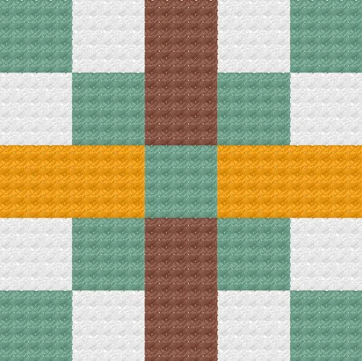 #2 Michele Quilt Square, C2C Crochet Pattern