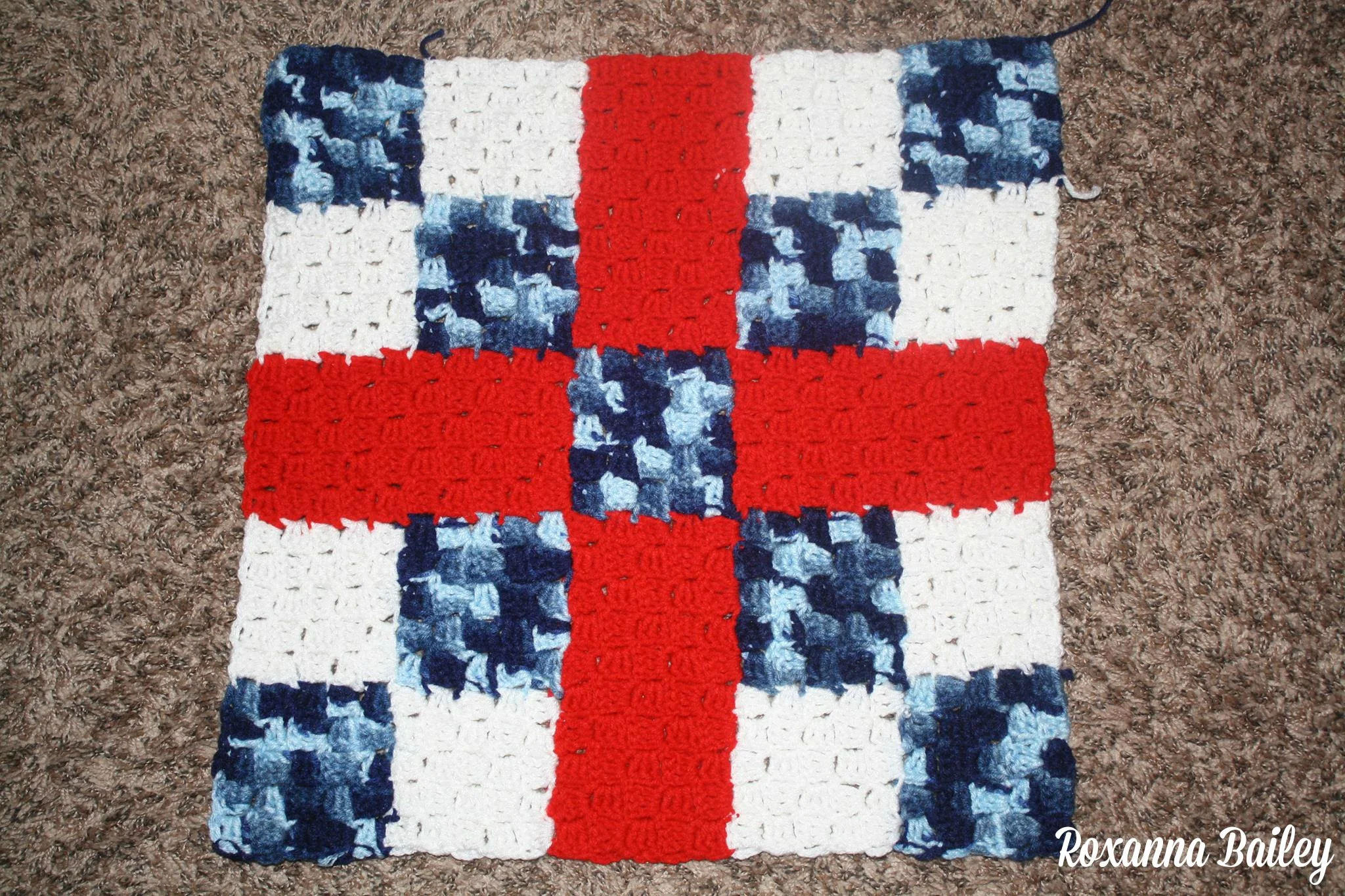 #2 Michele Quilt Square, C2C Crochet Pattern