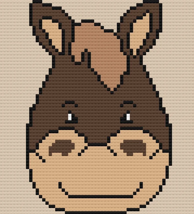 Horse Kids Afghan C2C Crochet Pattern
