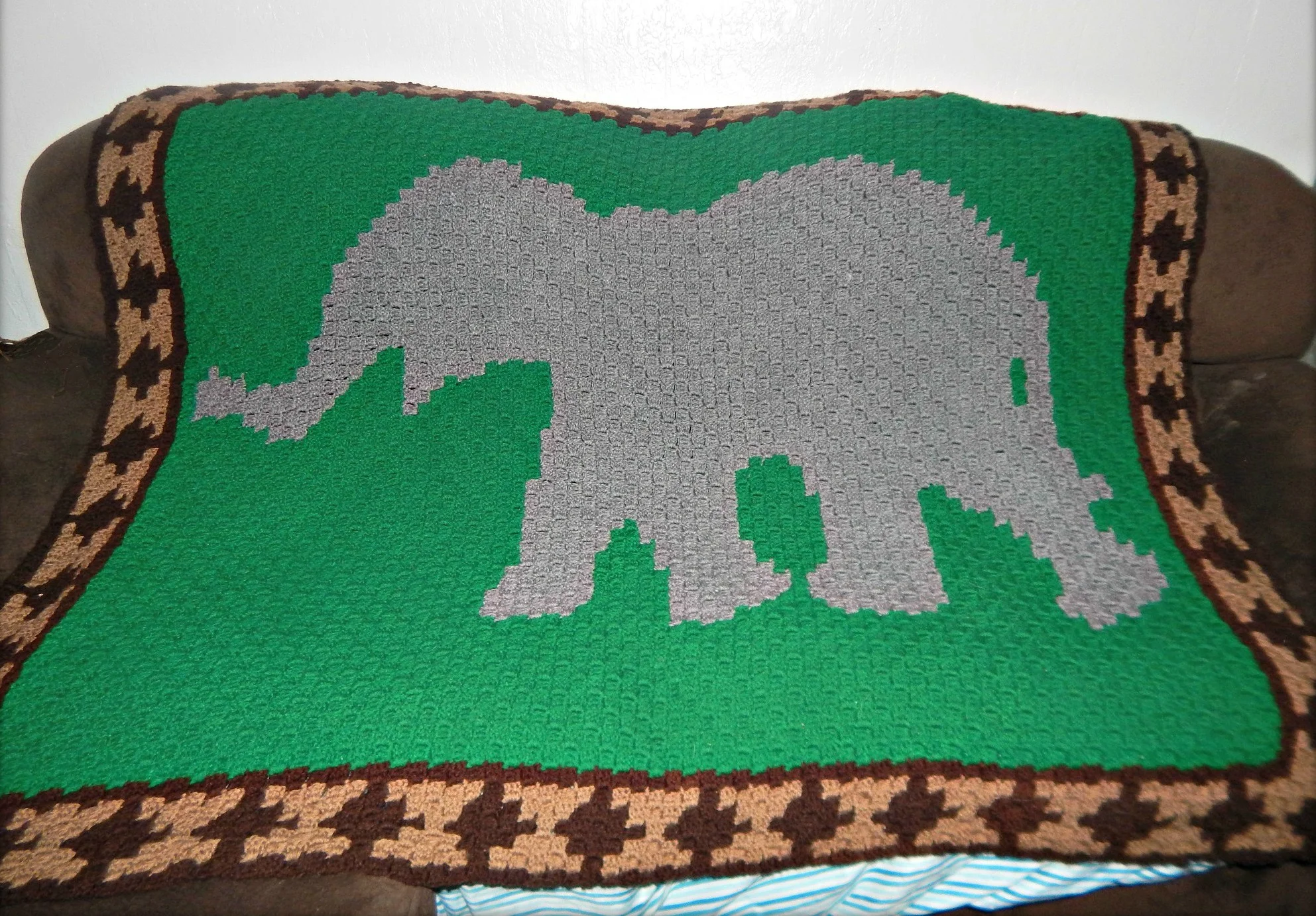 Elephant Afghan, C2C Crochet Pattern