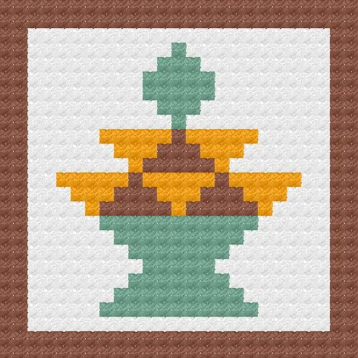 #6 Barbara Quilt Square, C2C Crochet Pattern