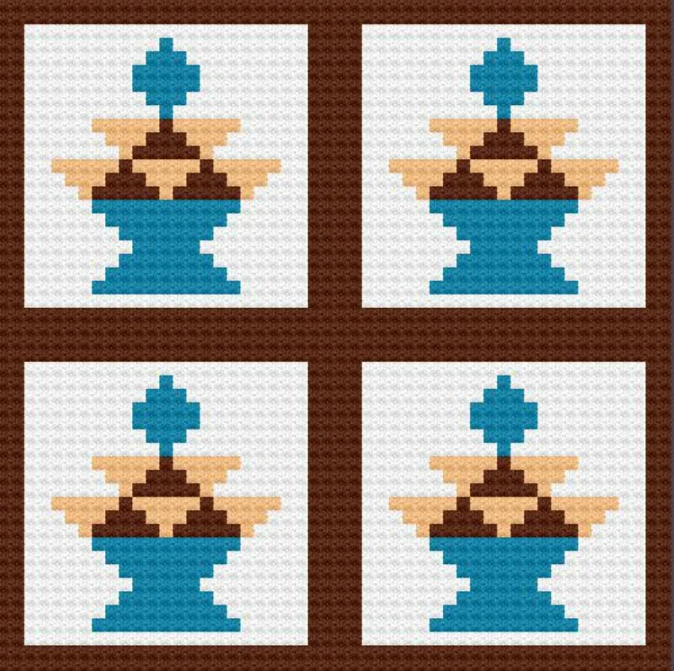 Naomi Quilt Afghan C2C Crochet Pattern