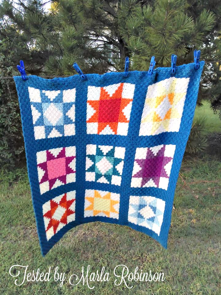 Star Stash Buster Afghan C2C Crochet Pattern