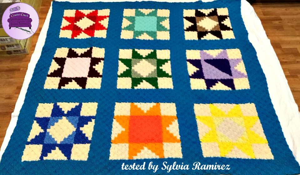 Star Stash Buster Afghan C2C Crochet Pattern