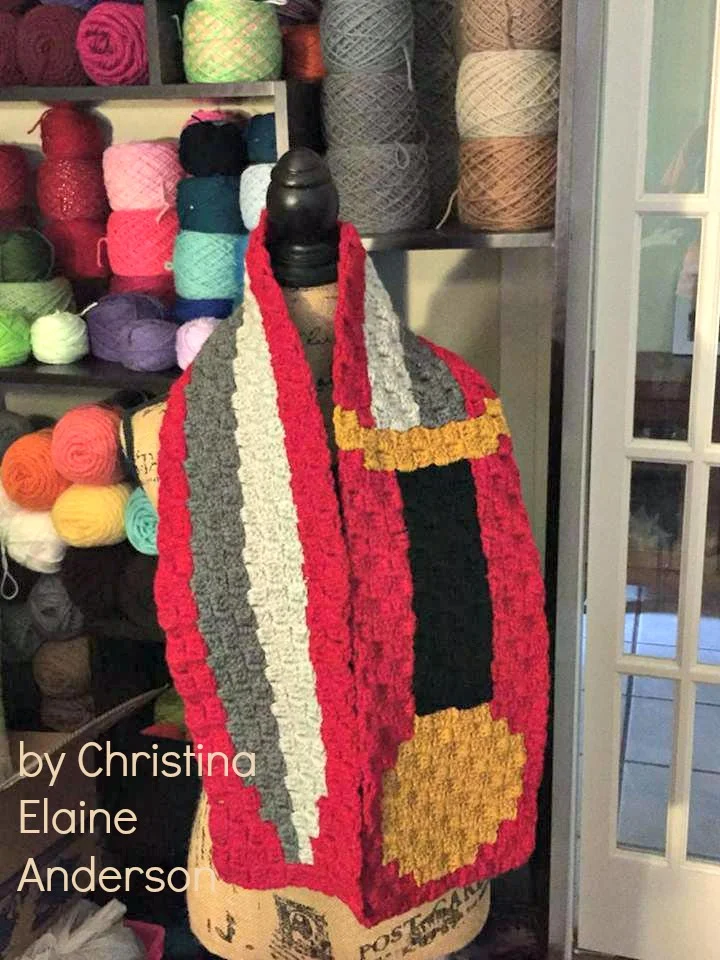 Sword Scarf, C2C Crochet Pattern