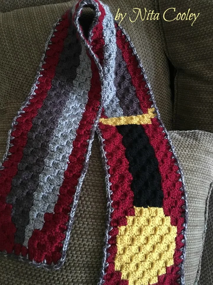 Sword Scarf, C2C Crochet Pattern