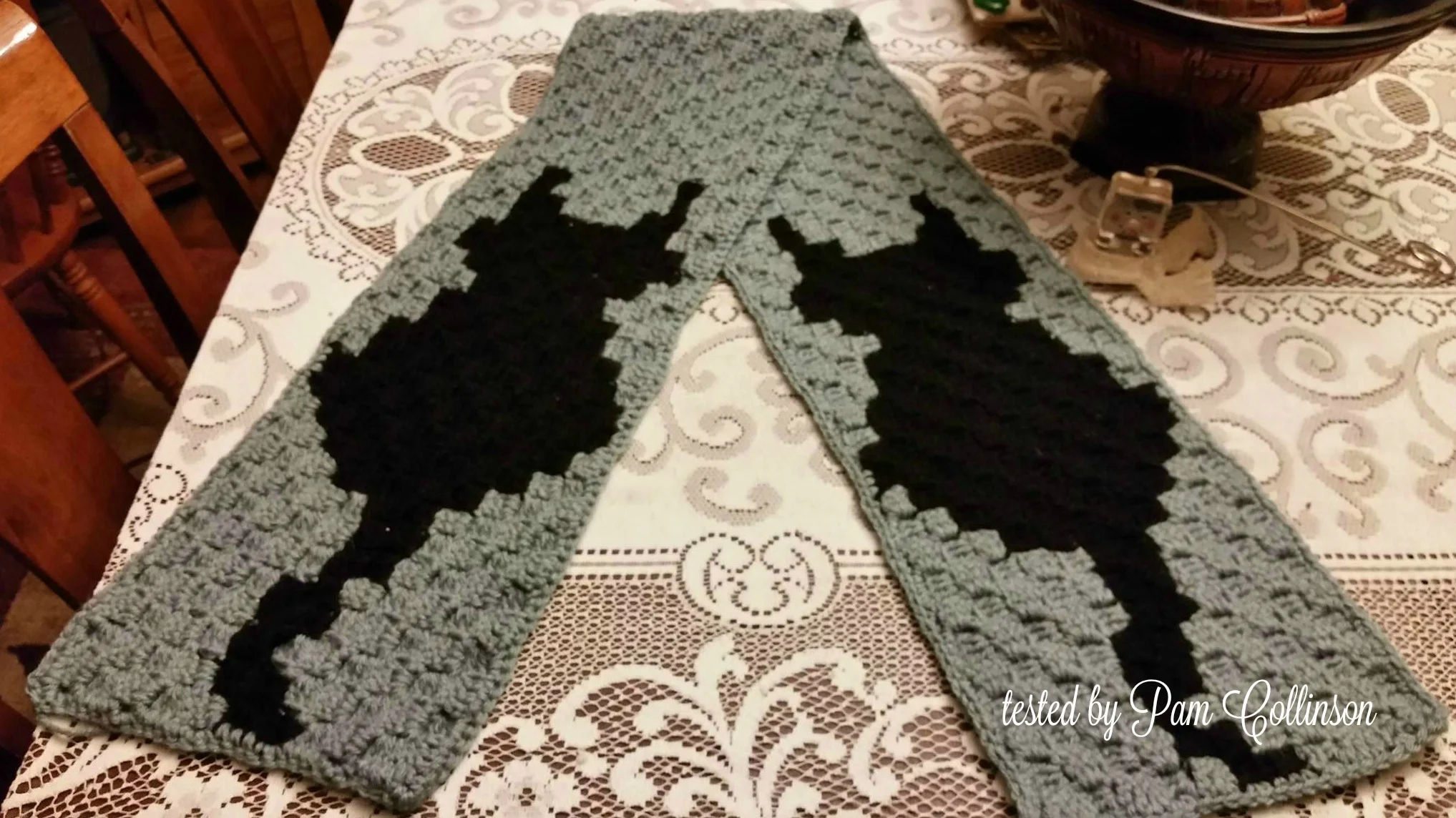 Cat Scarf, C2C Crochet Pattern