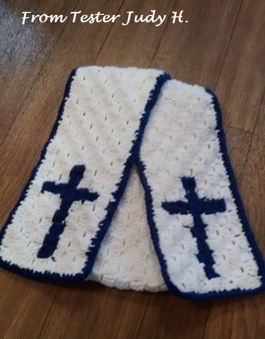 Cross Scarf, C2C Crochet Pattern