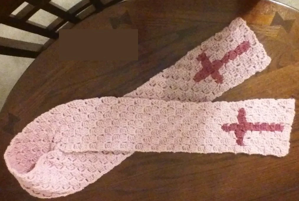 Cross Scarf, C2C Crochet Pattern