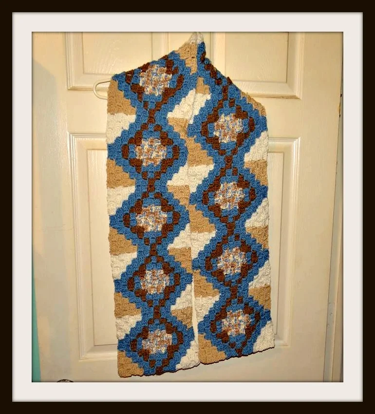 Edna Scarf, C2C Crochet Pattern