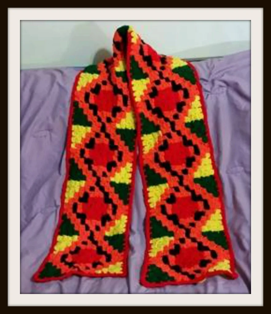 Edna Scarf, C2C Crochet Pattern