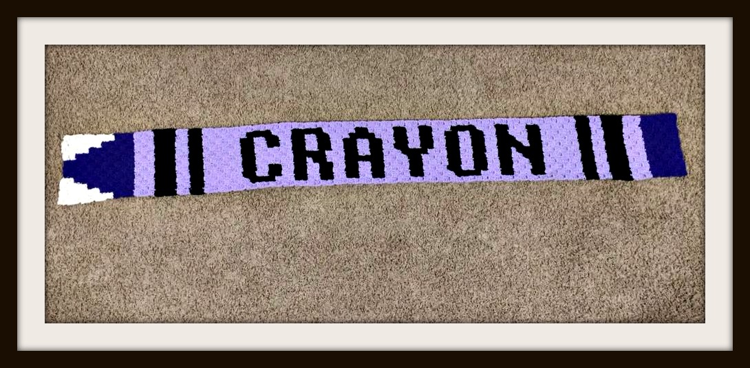 Crayon Scarf, C2C Crochet Pattern
