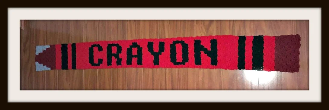 Crayon Scarf, C2C Crochet Pattern