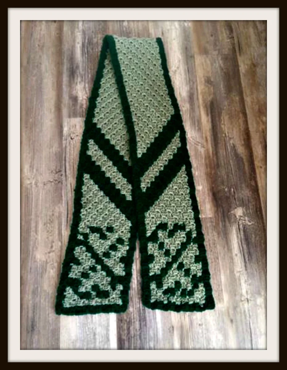 St Patricks Day Scarves, C2C Crochet Pattern
