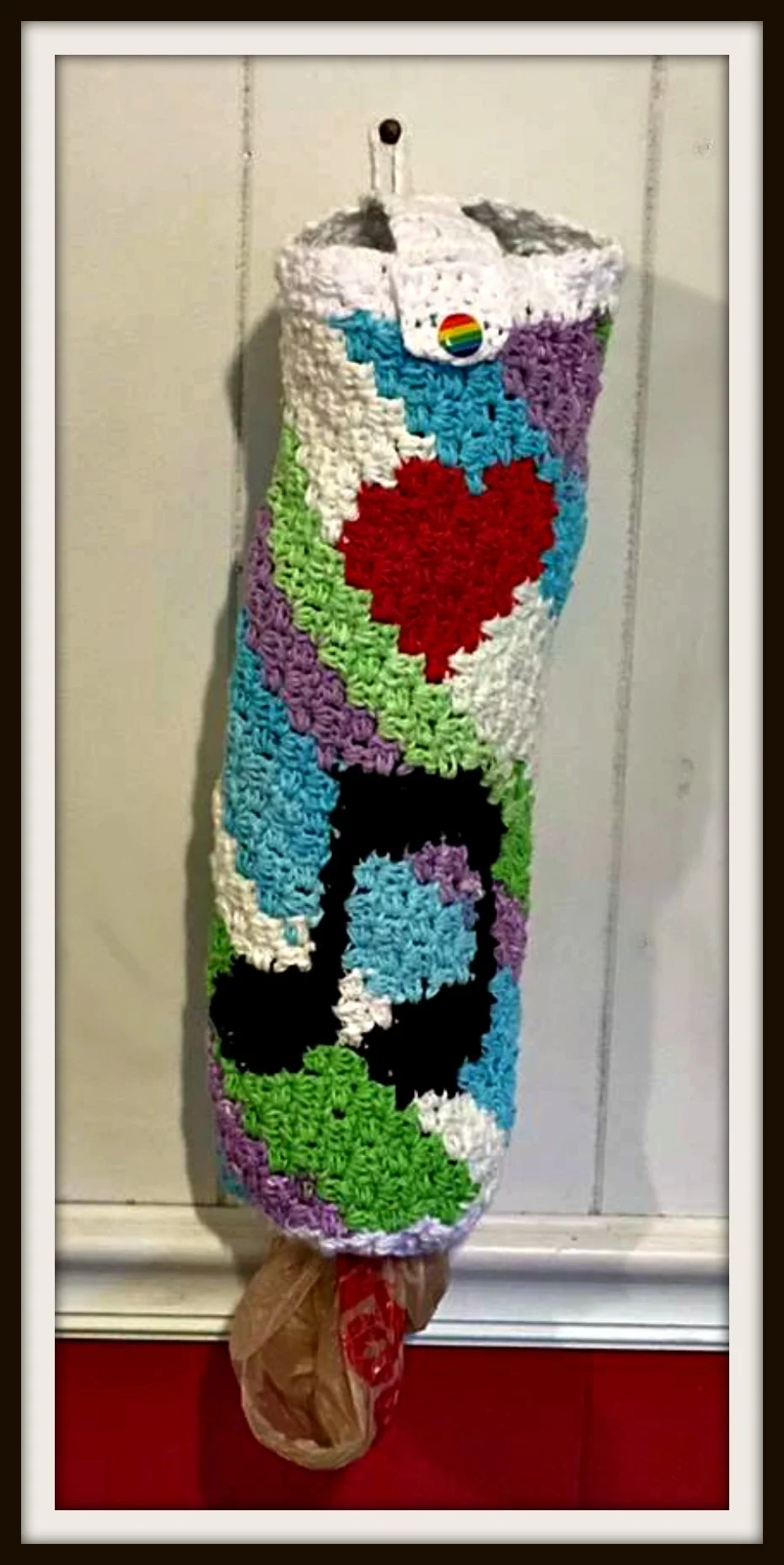 Musical Notes Grocery Bag Holder, C2C Crochet Pattern