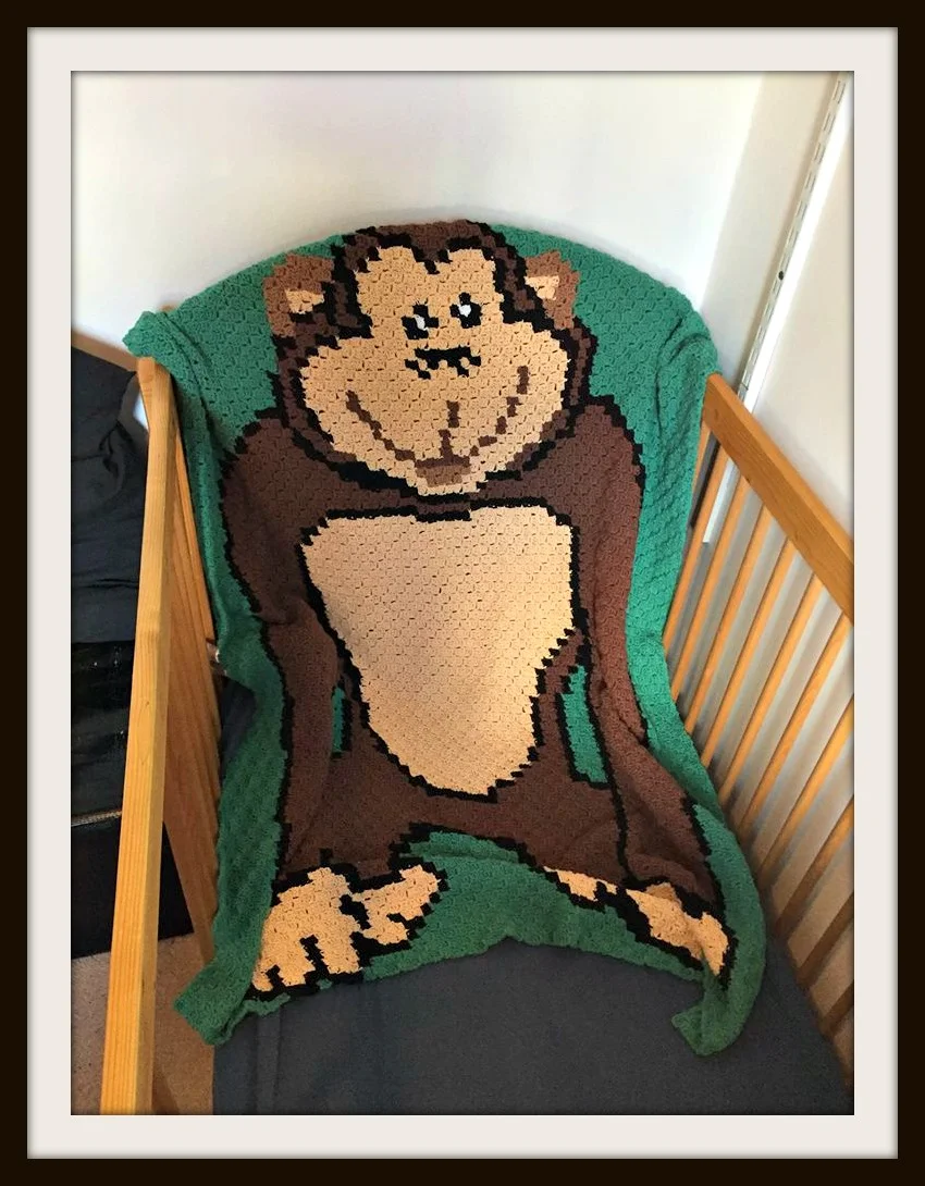 Gorilla Kids Afghan, C2C Crochet Pattern