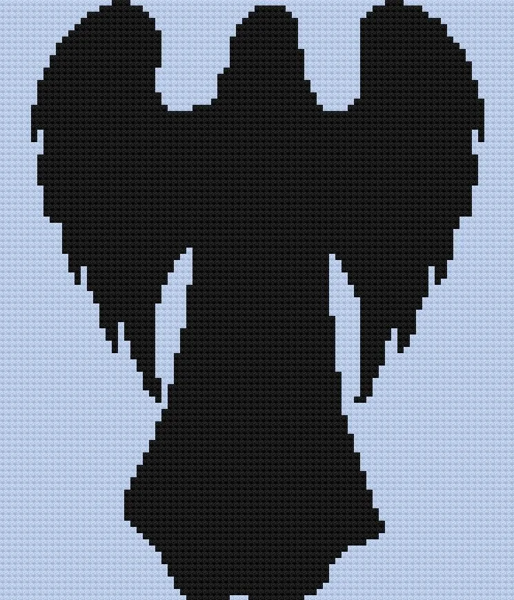 Angel Silhouette Afghan, C2C Crochet Pattern