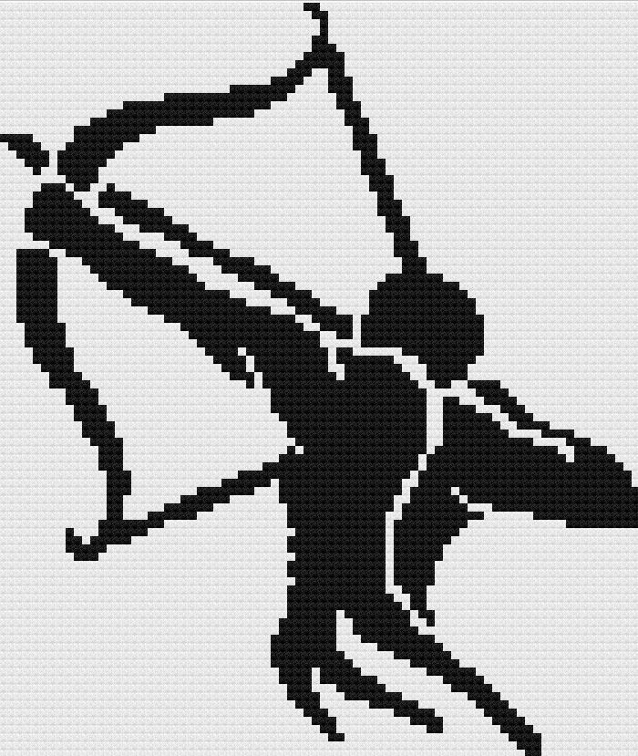 Archer Silhouette Afghan, C2C Crochet Pattern