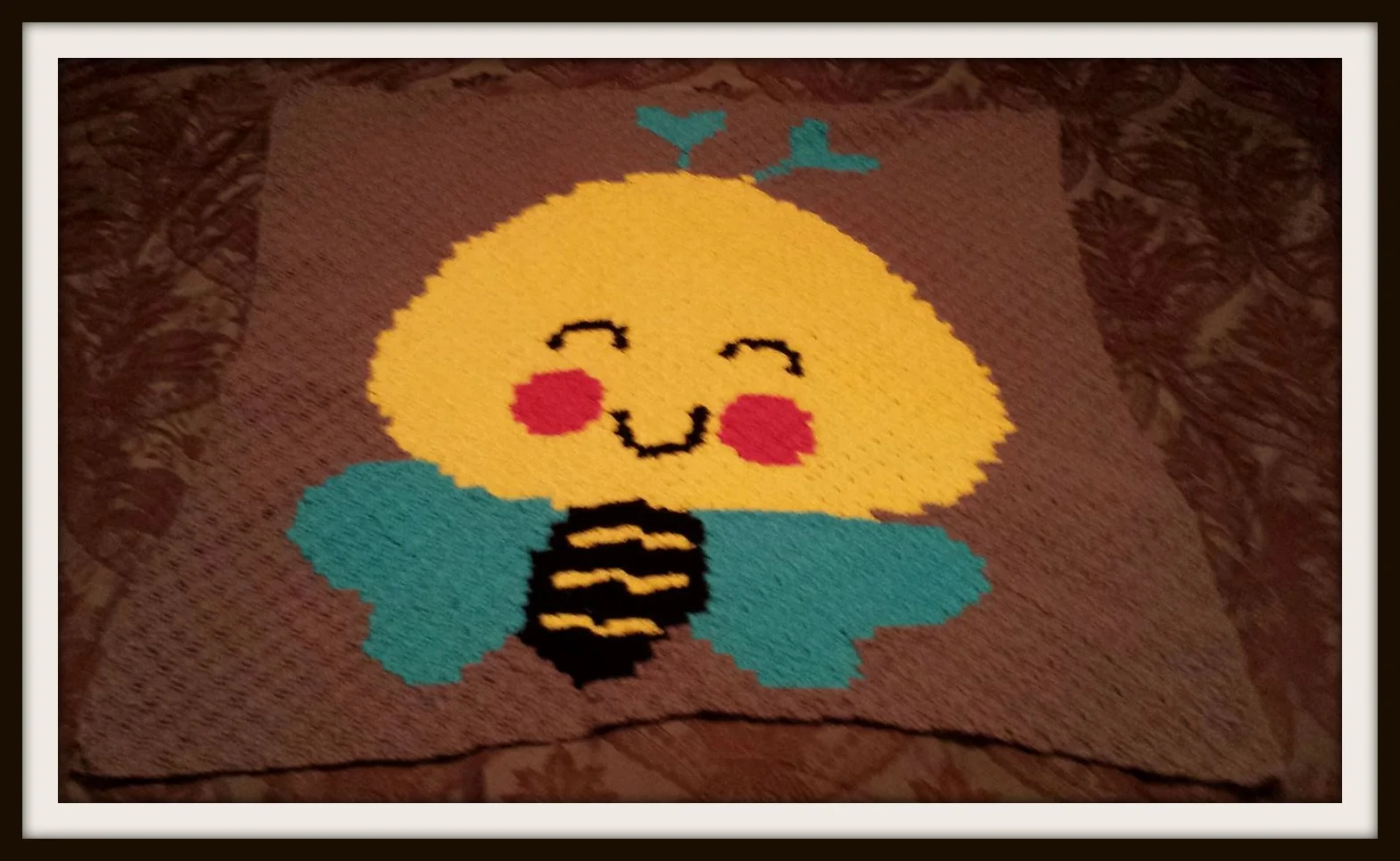 Baby Bee Afghan in Pink, C2C Crochet Pattern