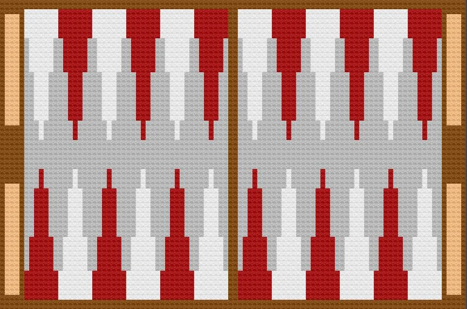 Backgammon Afghan, C2C Crochet Pattern