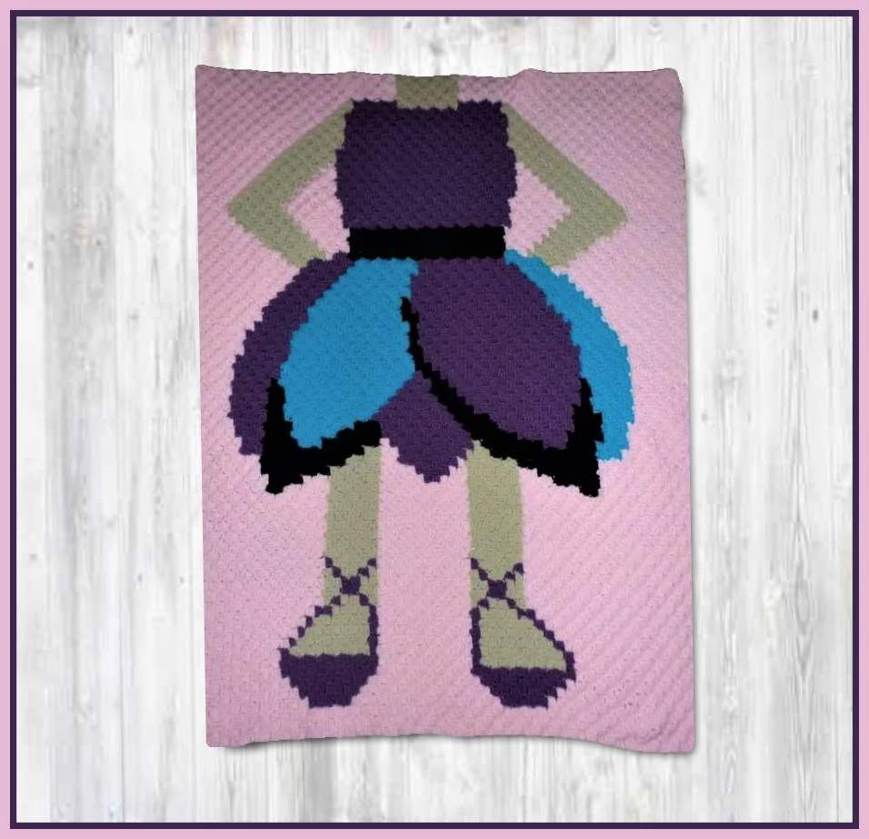 Ballerina Girls Afghan, C2C Crochet Pattern