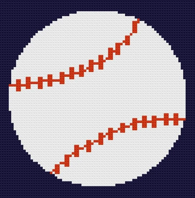Baseball Afghan, C2C Crochet Pattern