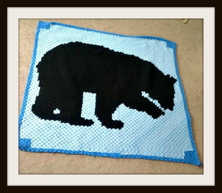 Black Bear Afghan, C2C Crochet Pattern