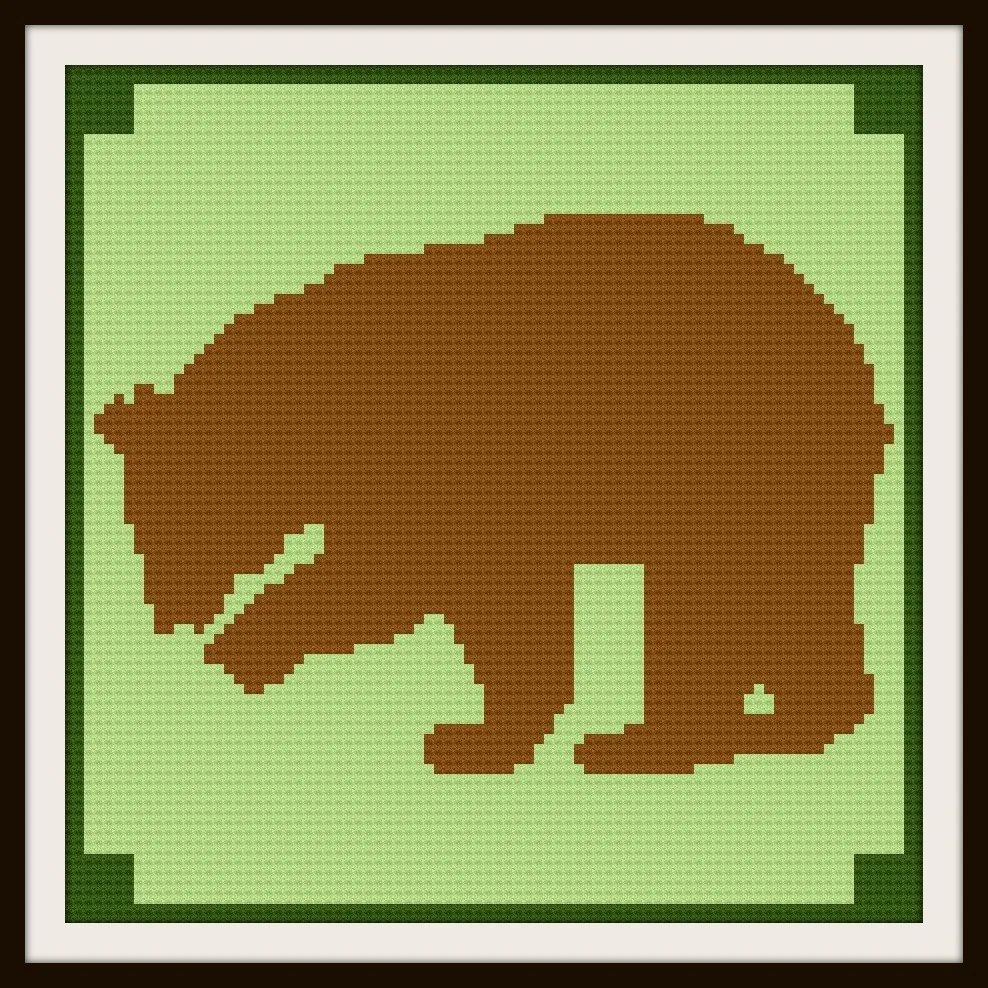 Brown Bear Afghan, C2C Crochet Pattern