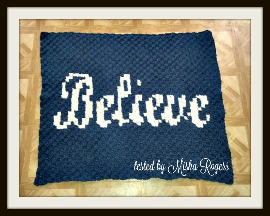 Believe Afghan, C2C Crochet Pattern