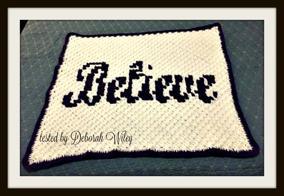 Believe Afghan, C2C Crochet Pattern