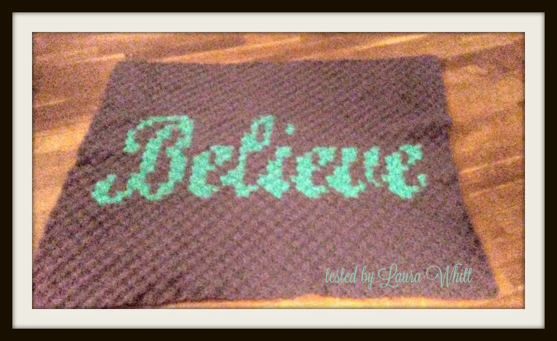 Believe Afghan, C2C Crochet Pattern