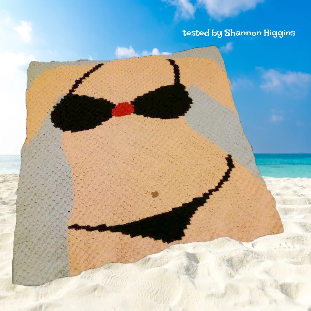 Bikini Afghan, C2C Crochet Pattern