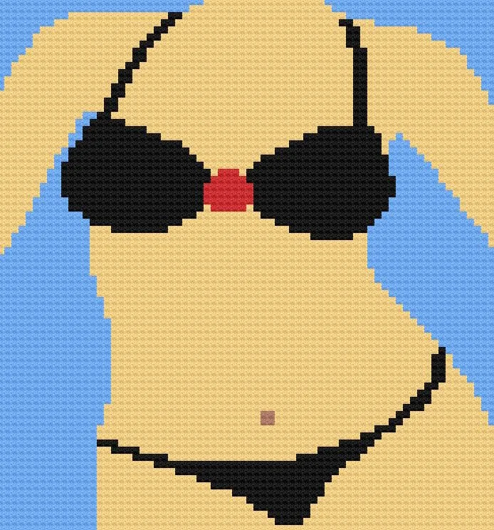 Bikini Afghan, C2C Crochet Pattern