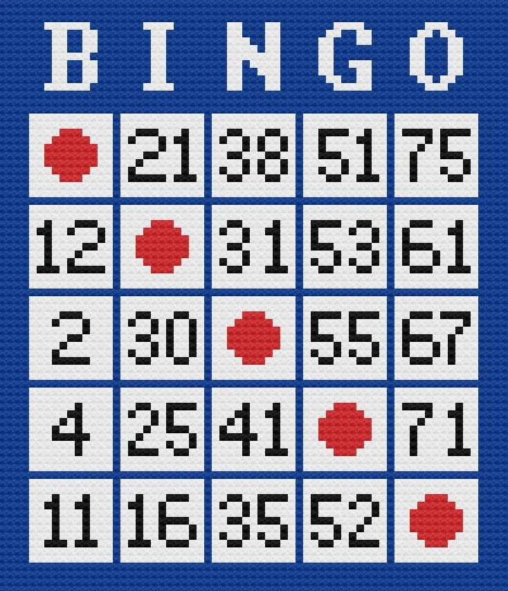 Bingo Win Afghan, C2C Crochet Pattern