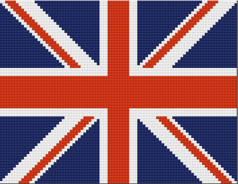 British Flag Afghan C2C Crochet Pattern