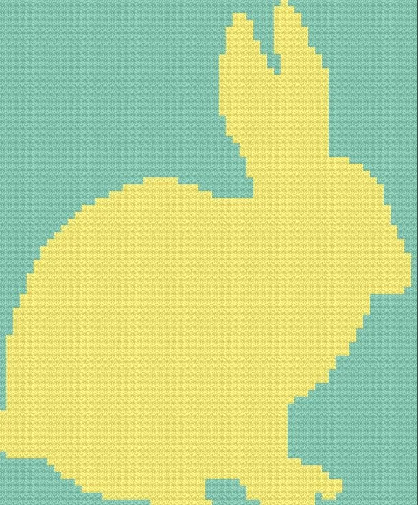 Bunny Baby Afghan, C2C Crochet Pattern