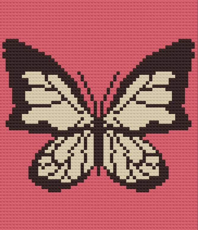 Butterfly Afghan C2C Crochet Pattern