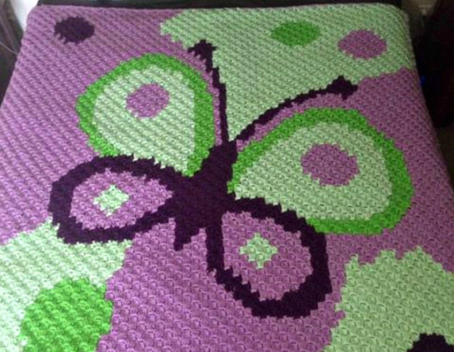 Butterfly Kids Afghan, C2C Crochet Pattern