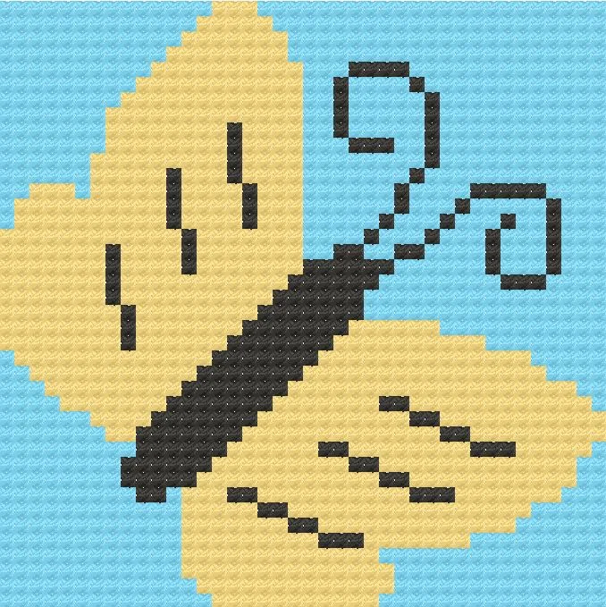 Blue Butterfly Kids Afghan, C2C Crochet Pattern