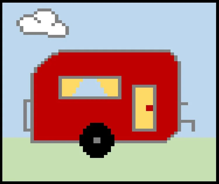 Camper Afghan, C2C Crochet Pattern