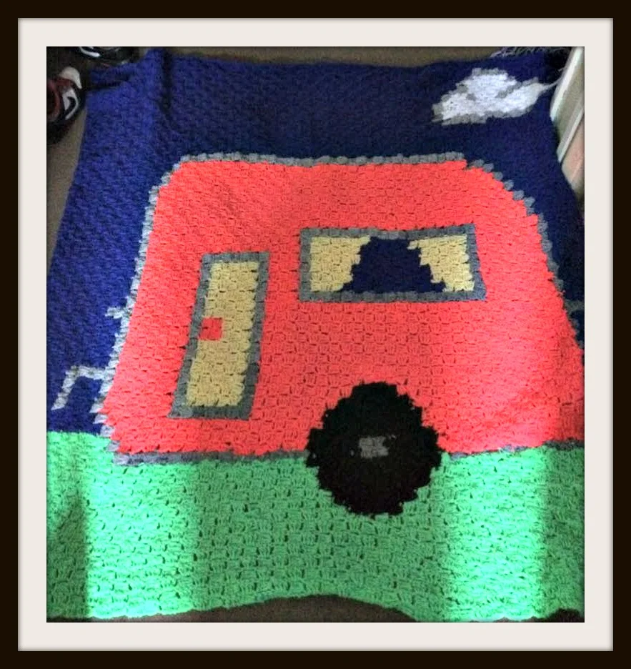 Camper Afghan, C2C Crochet Pattern
