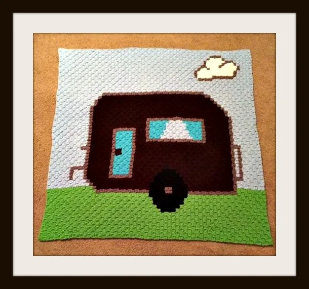 Camper Afghan, C2C Crochet Pattern