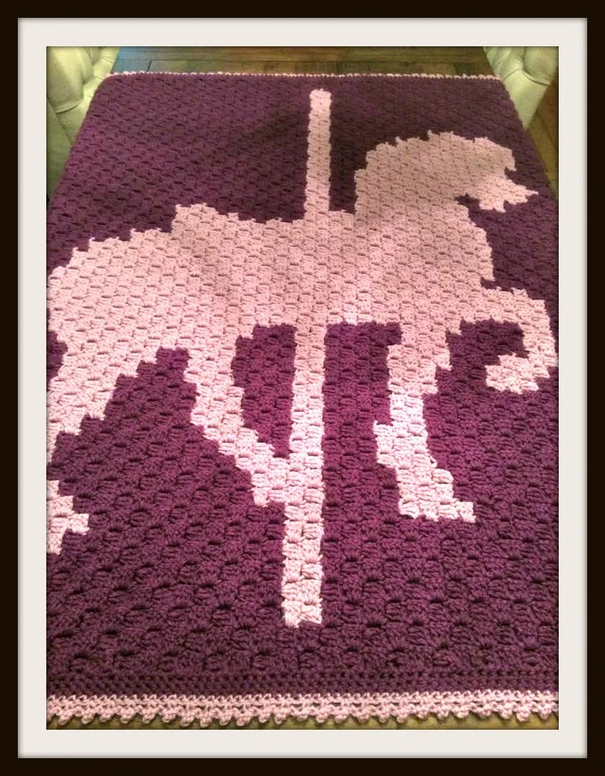 Carousel Baby Afghan, C2C Crochet Pattern