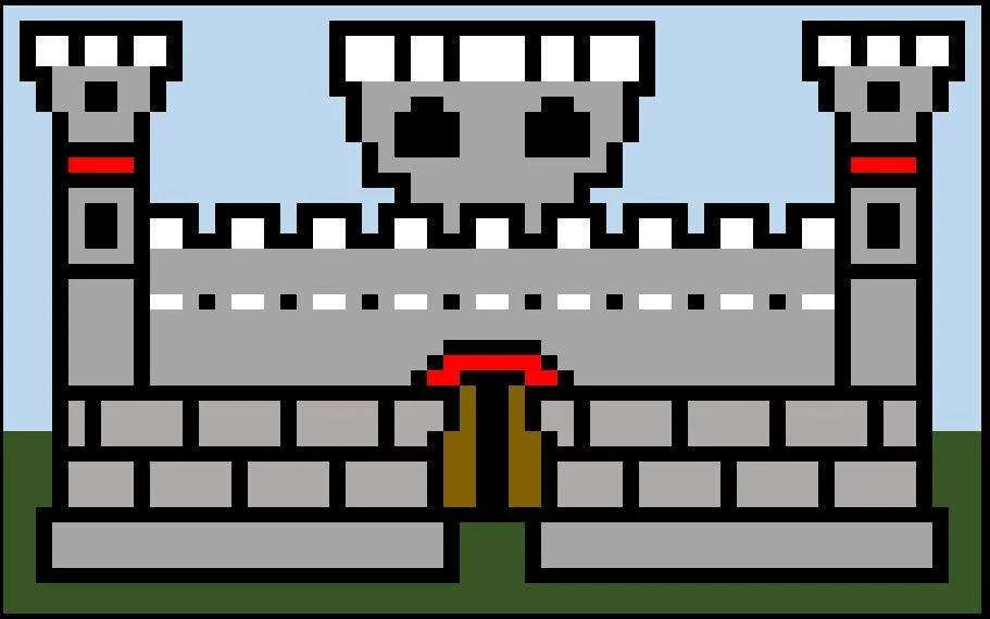 Castle Afghan, C2C Crochet Pattern