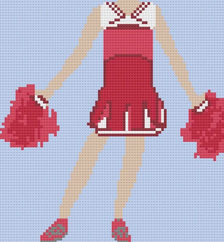 Cheerleader Afghan, C2C Crochet Pattern