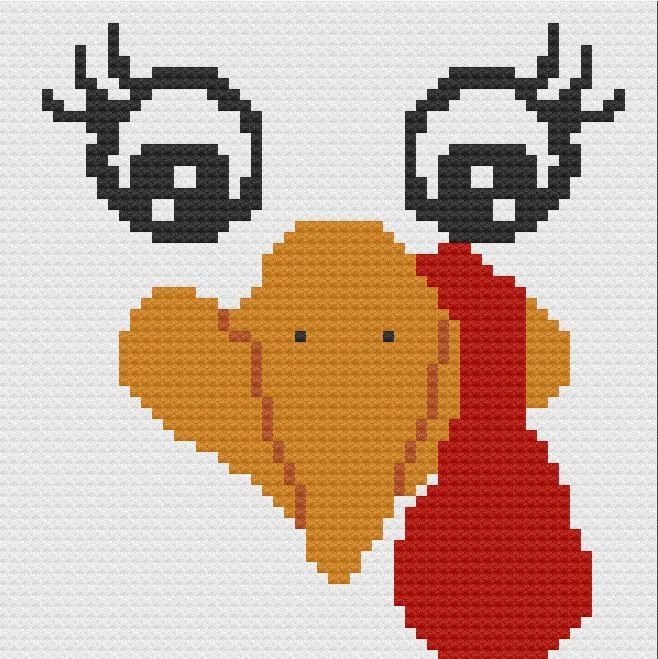 Chicken Face, Close Up, Afghan, C2C Crochet Pattern