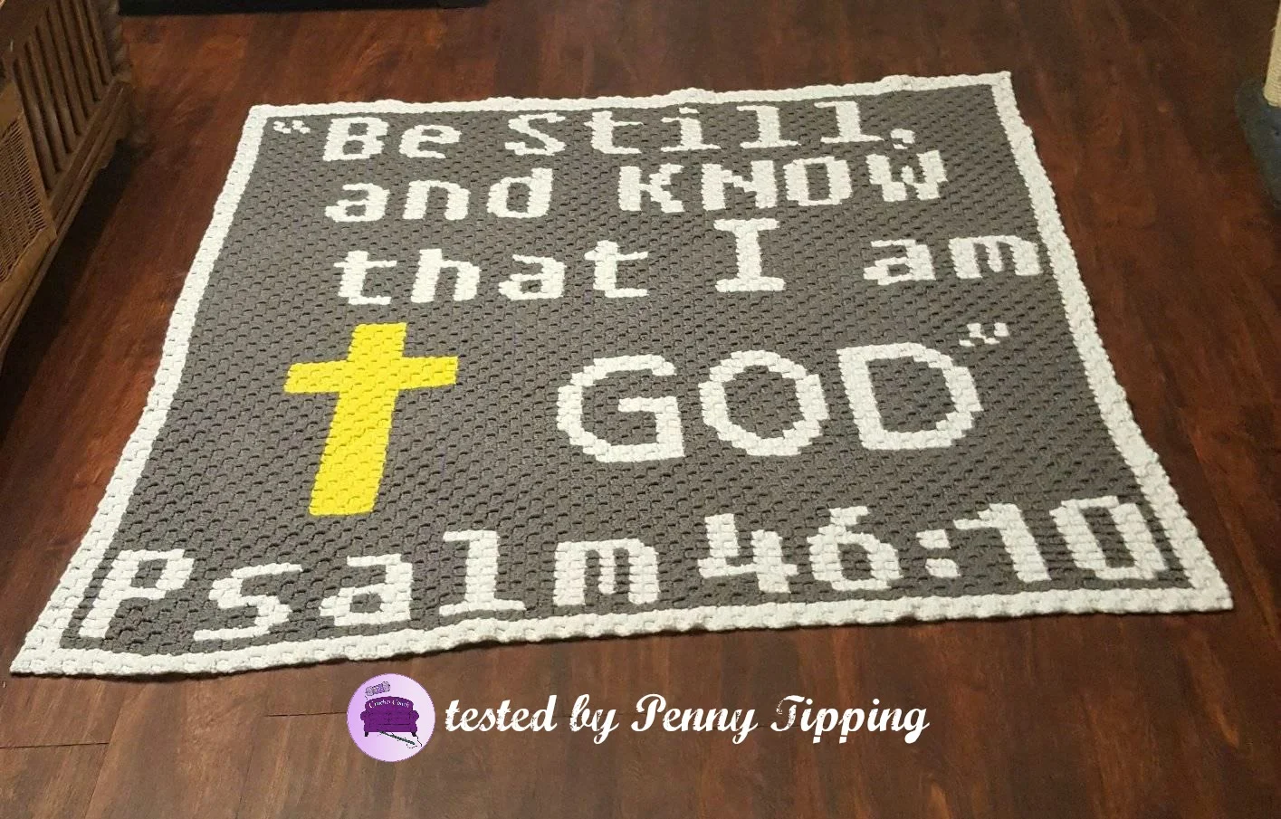 Be Still Afghan, Psalm 46:10, C2C Crochet Pattern