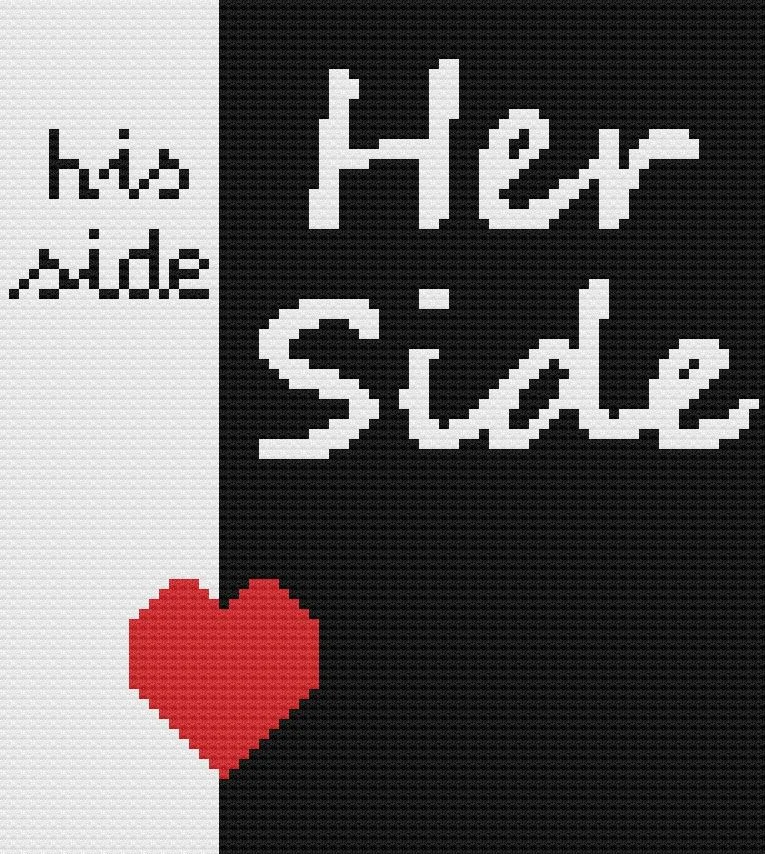 His Side, Her Side Afghan, C2C Crochet Pattern